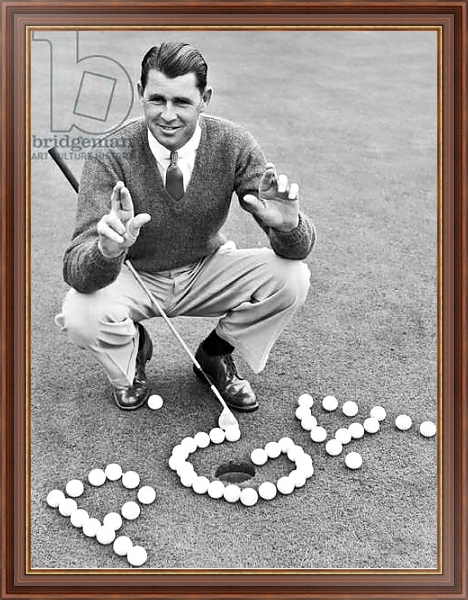 Постер Golf Champion Picard, Hershey, Pennsylvania, USA, 1940 с типом исполнения На холсте в раме в багетной раме 35-M719P-83