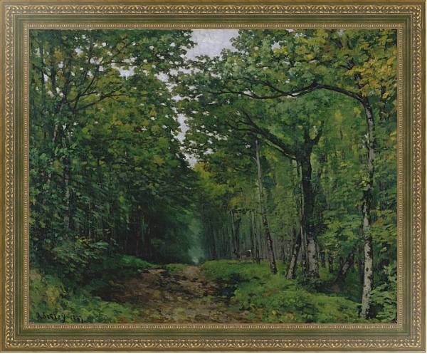 Постер The Avenue of Chestnut Trees at La Celle-Saint-Cloud, 1867 с типом исполнения На холсте в раме в багетной раме 484.M48.640