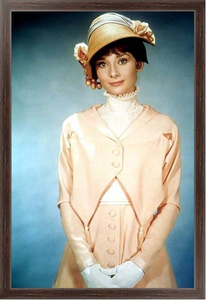 Постер Хепберн Одри 309 с типом исполнения На холсте в раме в багетной раме 221-02