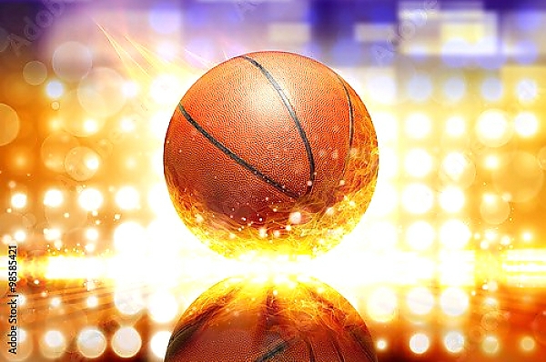 Постер Баскетбольный мяч 3 с типом исполнения На холсте без рамы