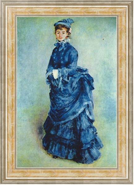 Постер Парижанка (Дама в голубом) с типом исполнения На холсте в раме в багетной раме NA053.0.115