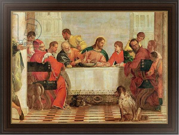 Постер Detail of The Feast in the House of Levi, 1573 с типом исполнения На холсте в раме в багетной раме 1.023.151