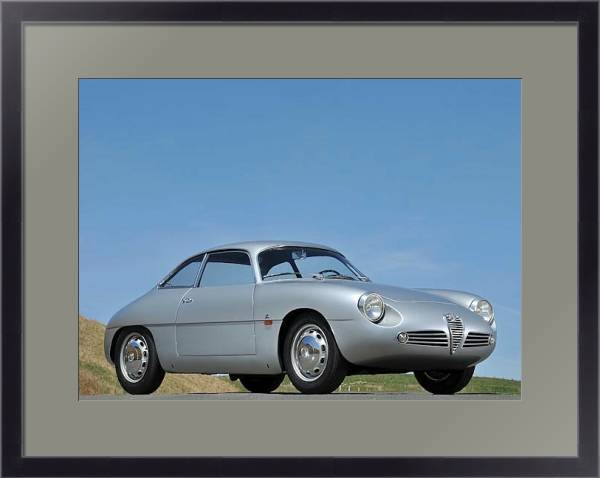 Постер Zagato Alfa Romeo Giulietta SZ '1960–62 дизайн Zagato с типом исполнения Под стеклом в багетной раме 221-01