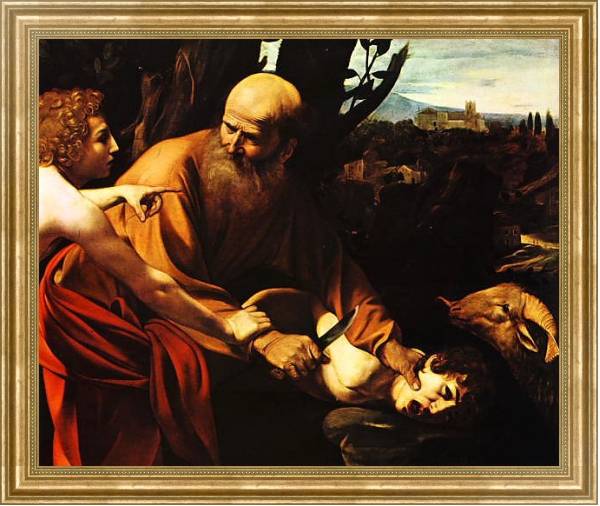 Постер Жертвоприношение Авраама с типом исполнения На холсте в раме в багетной раме NA033.1.051