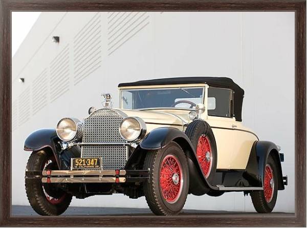 Постер Packard Custom Eight Convertible Coupe by Dietrich '1928 с типом исполнения На холсте в раме в багетной раме 221-02