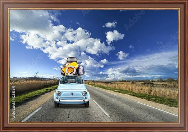 Постер Отпуск на колёсах с типом исполнения На холсте в раме в багетной раме 35-M719P-83