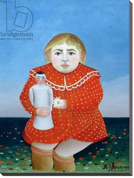 Постер The girl with a doll, c.1892 or c.1904-05 с типом исполнения На холсте без рамы