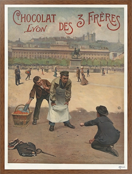 Постер Chocolat des trois frères с типом исполнения На холсте в раме в багетной раме 1727.4310