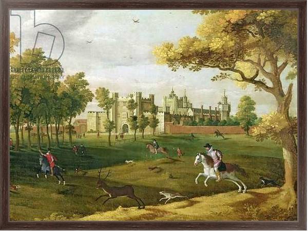 Постер Nonsuch Palace in the time of King James I, early 17th century с типом исполнения На холсте в раме в багетной раме 221-02