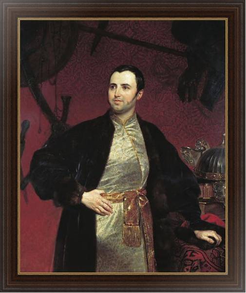 Постер Портрет князя Михаила Андреевича Оболенского. 1846 с типом исполнения На холсте в раме в багетной раме 1.023.151
