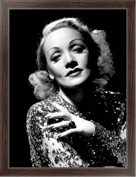 Постер Dietrich, Marlene 14 с типом исполнения На холсте в раме в багетной раме 221-02