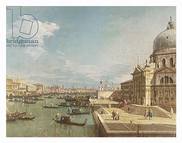 Постер The Entrance to the Grand Canal and the church of Santa Maria della Salute, Venice с типом исполнения На холсте в раме в багетной раме 221-03