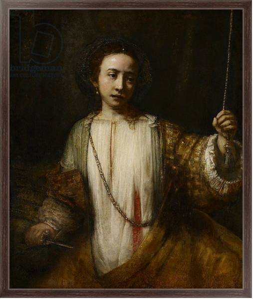 Постер Lucretia, 1666 с типом исполнения На холсте в раме в багетной раме 221-02