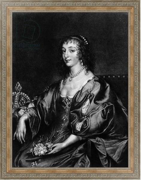 Постер Henrietta Maria, illustration from 'Portraits of Characters Illustrious in British History',] с типом исполнения На холсте в раме в багетной раме 484.M48.310