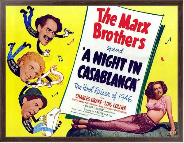 Постер Poster - A Night In Casablanca с типом исполнения На холсте в раме в багетной раме 221-02