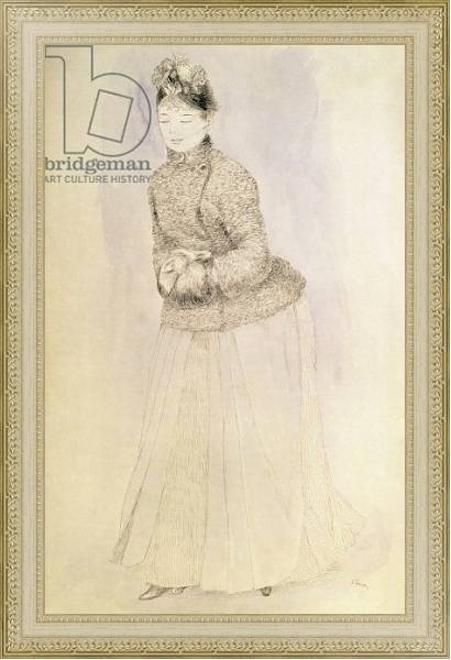 Постер Woman with a Muff, 1883-84 с типом исполнения На холсте в раме в багетной раме 484.M48.725