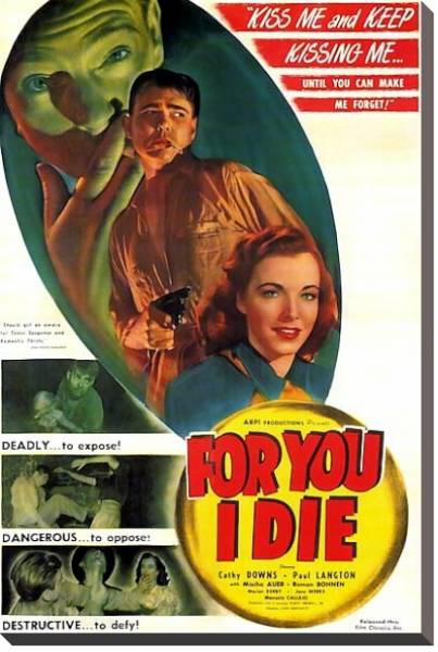 Постер Film Noir Poster - For You I Die с типом исполнения На холсте без рамы