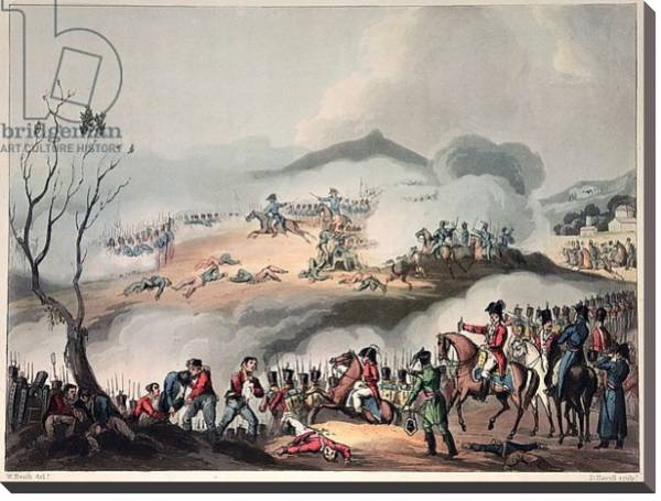 Постер Battle of Orthes, 27th February 1814, engraved by Daniel Havell с типом исполнения На холсте без рамы