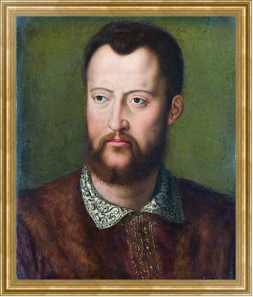 Постер Портрет Козимо де Медици, герцога Тосканского с типом исполнения На холсте в раме в багетной раме NA033.1.051
