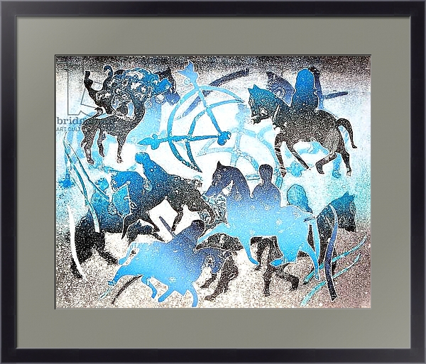 Постер Blue Riders, 2000 с типом исполнения Под стеклом в багетной раме 221-01