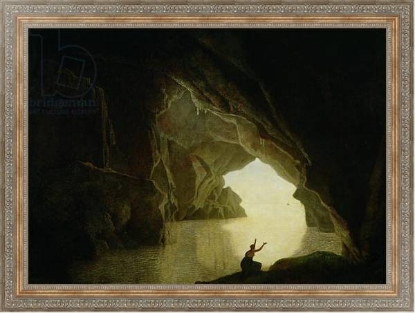 Постер A Grotto in the Gulf of Salernum, with the figure of Julia, banished from Rome, exh. 1780 с типом исполнения На холсте в раме в багетной раме 484.M48.310