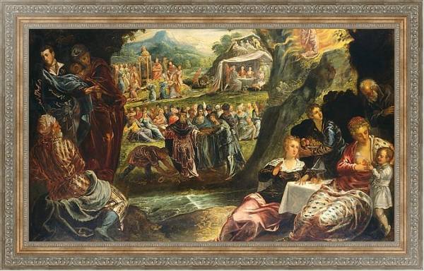 Постер The Worship of the Golden Calf, c.1560 с типом исполнения На холсте в раме в багетной раме 484.M48.310
