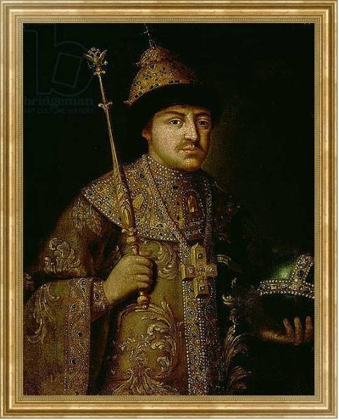 Постер Portrait of Tsar Fyodor III Alexeevich с типом исполнения На холсте в раме в багетной раме NA033.1.051