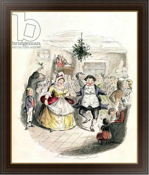 Постер Mr Fezziwig's Ball, from 'A Christmas Carol' by Charles Dickens 1843 с типом исполнения На холсте в раме в багетной раме 1.023.151