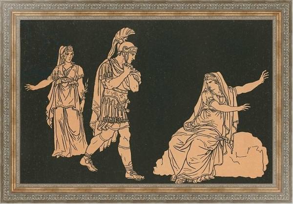Постер Aeneas and the shade of Dido с типом исполнения На холсте в раме в багетной раме 484.M48.310