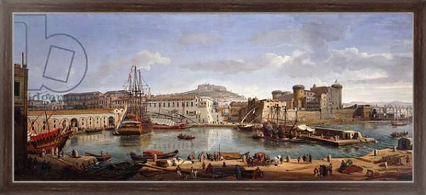 Постер The Darsena, Naples, c.1702 с типом исполнения На холсте в раме в багетной раме 221-02