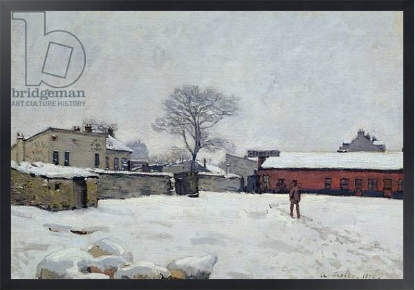 Постер Under Snow: the farmyard at Marly-le-Roi, 1876 с типом исполнения На холсте в раме в багетной раме 1727.8010
