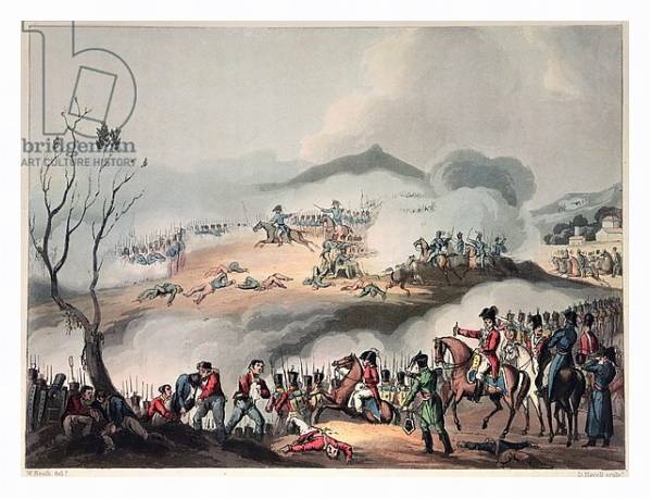 Постер Battle of Orthes, 27th February 1814, engraved by Daniel Havell с типом исполнения На холсте в раме в багетной раме 221-03