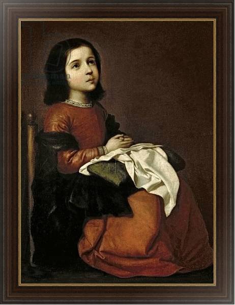 Постер The Childhood of the Virgin, c.1660 с типом исполнения На холсте в раме в багетной раме 1.023.151