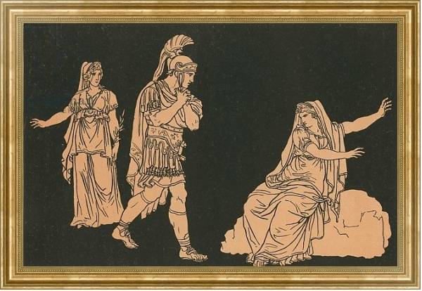 Постер Aeneas and the shade of Dido с типом исполнения На холсте в раме в багетной раме NA033.1.051