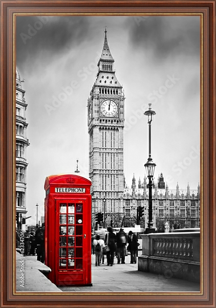 Постер Великобритания. Лондон с типом исполнения На холсте в раме в багетной раме 35-M719P-83