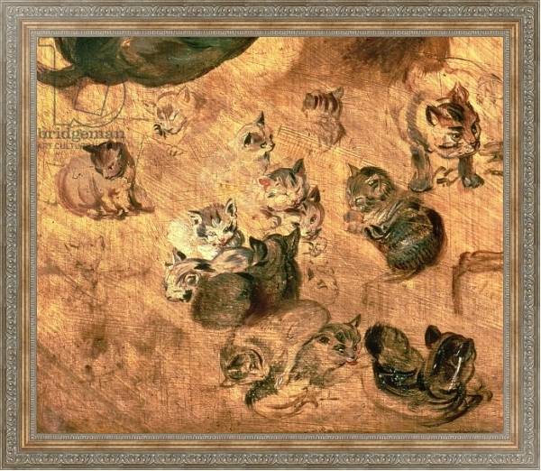 Постер Study of cats, 1616 с типом исполнения На холсте в раме в багетной раме 484.M48.310