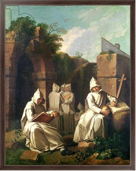 Постер Carthusian Monks in Meditation с типом исполнения На холсте в раме в багетной раме 221-02