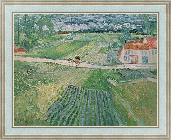 Постер Landscape at Auvers after the Rain, 1890 с типом исполнения На холсте в раме в багетной раме NA053.0.114