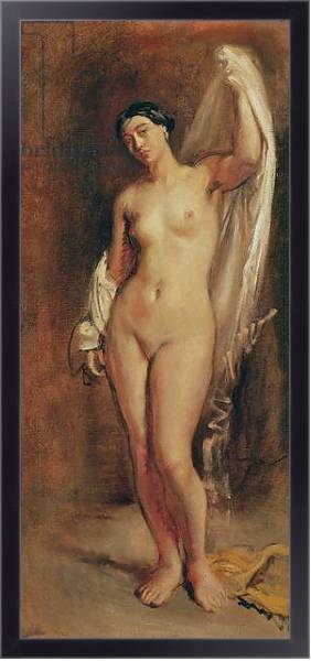 Постер Standing Female Nude, study for the central figure of 'The Tepidarium', 1853 с типом исполнения На холсте в раме в багетной раме 221-01