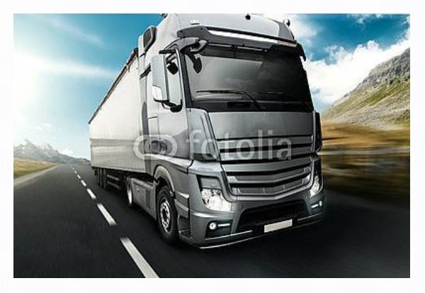 Постер Современный грузовик 2 с типом исполнения На холсте в раме в багетной раме 221-03