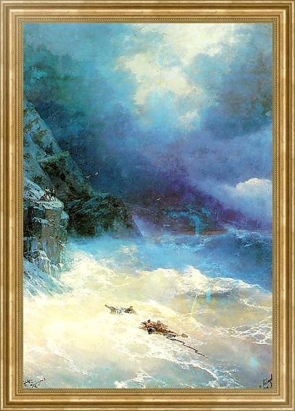 Постер В бурю с типом исполнения На холсте в раме в багетной раме NA033.1.051