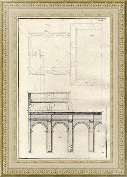 Постер Архитектура J. J. Schuebler №13 с типом исполнения Акварель в раме в багетной раме 484.M48.725