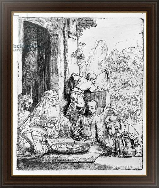 Постер Abraham entertaining the angels, 1656 с типом исполнения На холсте в раме в багетной раме 1.023.151