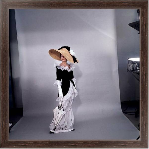 Постер Хепберн Одри 167 с типом исполнения На холсте в раме в багетной раме 221-02