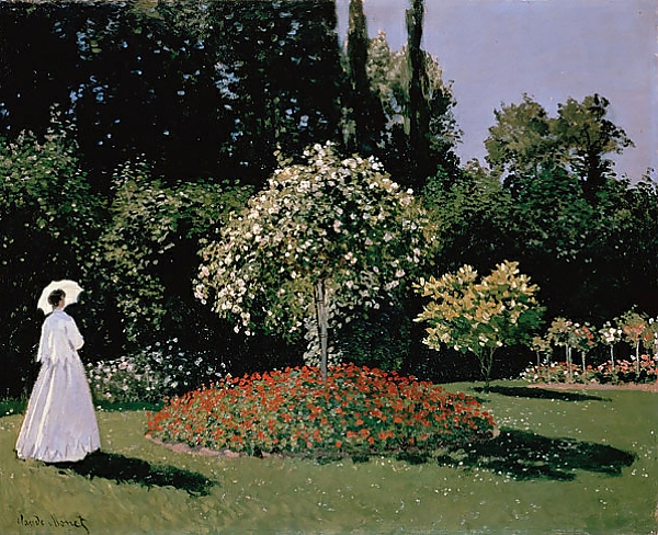 Постер Дама в саду Сент-Адресс с типом исполнения На холсте без рамы