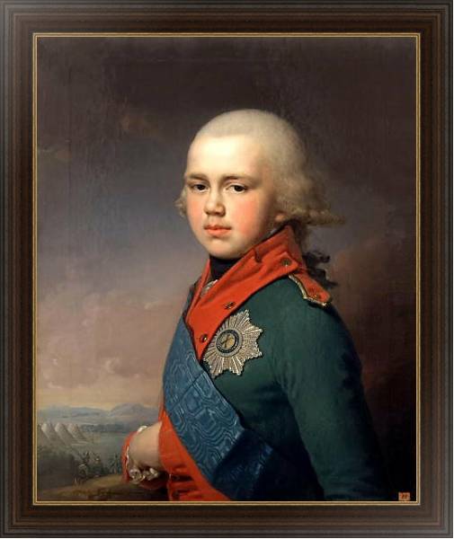 Постер Портрет великого князя Константина Павловича 4 с типом исполнения На холсте в раме в багетной раме 1.023.151