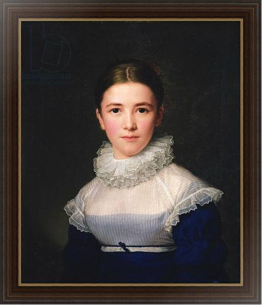 Постер dortrait of Lina Groger, the foster daughter of the Artist, 1815 с типом исполнения На холсте в раме в багетной раме 1.023.151