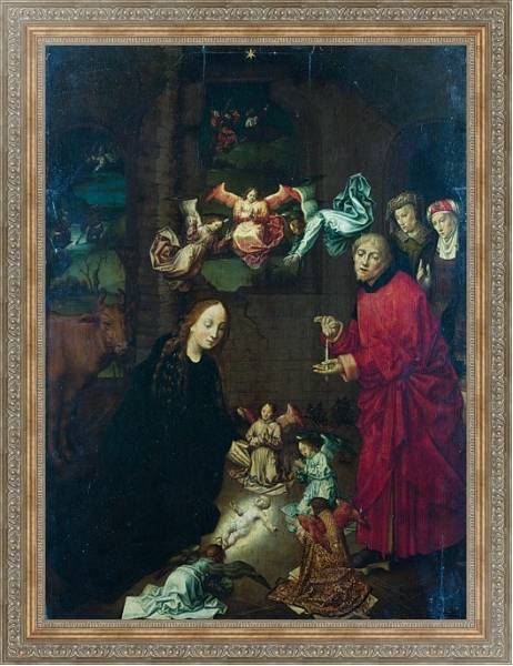 Постер Рождение Христа с типом исполнения На холсте в раме в багетной раме 484.M48.310
