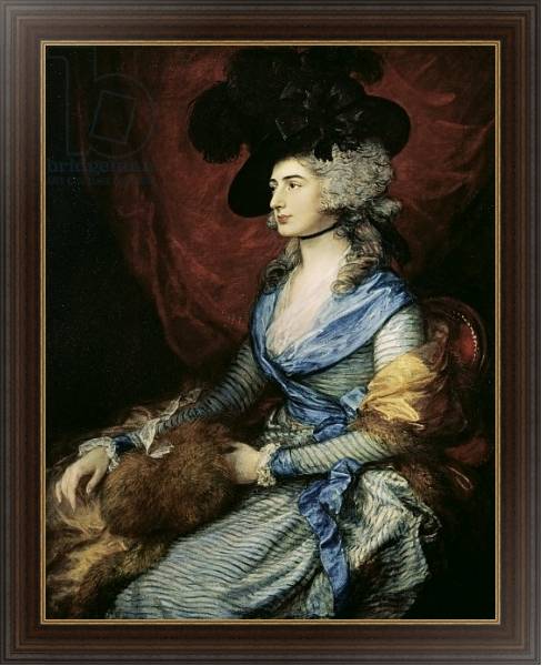 Постер Mrs Sarah Siddons, the actress, 1785 с типом исполнения На холсте в раме в багетной раме 1.023.151