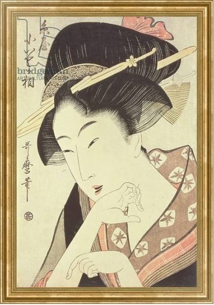 Постер Bust portrait of the heroine Kioto of the Itoya с типом исполнения На холсте в раме в багетной раме NA033.1.051